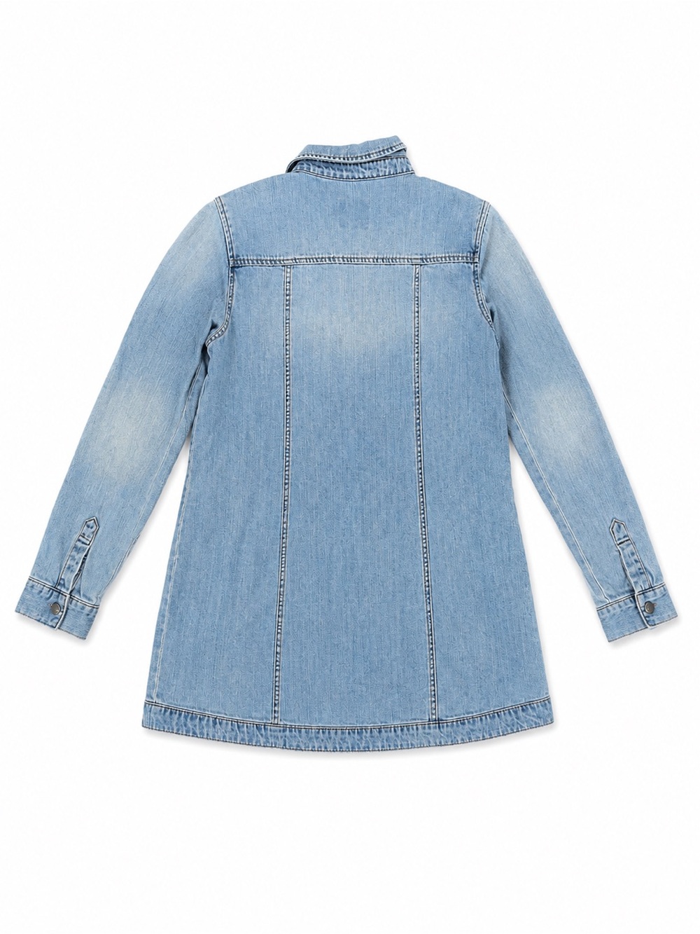 Liverpool Oversized Denim Jacket Size Large 100% Cotton Vintage Wash - Picture 2 of 10